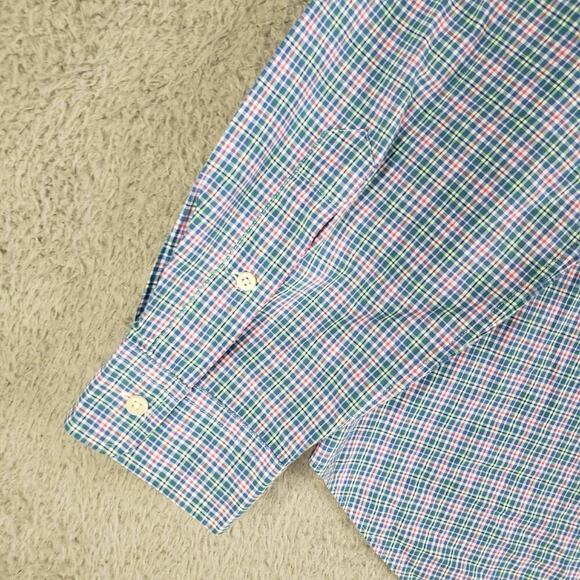 Polo Ralph Lauren Shirt Oxford Button Down Mens Size XL Long Sleeve Blue Plaid - Picture 7 of 10